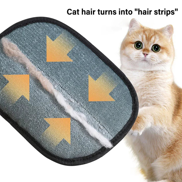 Pet Grooming Gloves – Static Hair Remover Brush for Dog & Cat Fur