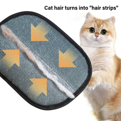 Pet Grooming Gloves – Static Hair Remover Brush for Dog & Cat Fur