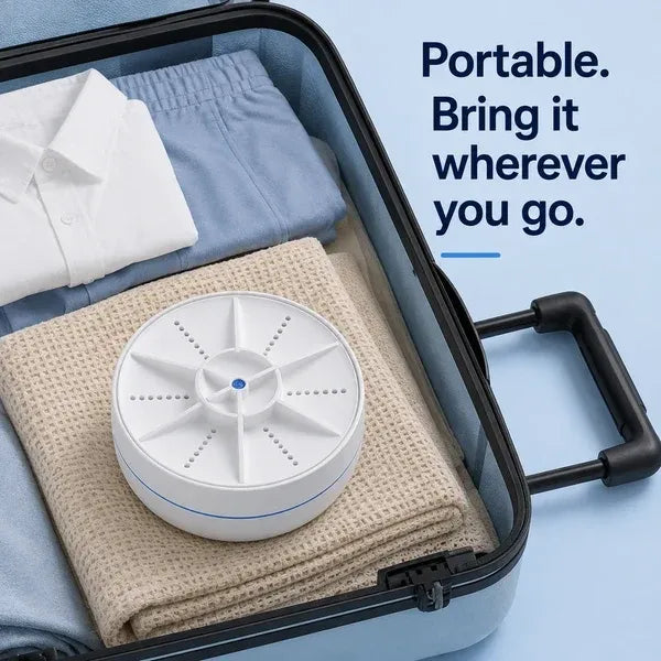 AvenziaCLEAN™ Portable Ultrasonic Washer for Dishes & Laundry